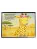 Mr. & Mrs. Panda Bastelmatte Giraffe Blumenkranz Design mit Spruch in Weiß
