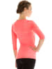 Winshape 3/4-Arm Shirt in Wickeloptik WS3 in neon coral