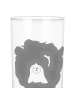 Mr. & Mrs. Panda Wasserglas Bär Königin mit Spruch in Transparent