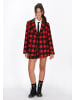 myMo ROCKS Women Blazer in black red check