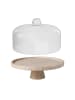 Villeroy & Boch Servierschale mit Fuß und Cloche Manufacture Travertine in beige
