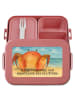 Mr. & Mrs. Panda Bento Box Sternzeichen Krebs Design mit Spruch in Rot Pastell