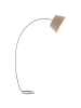 Brilliant Brok Bogenlampe, 2 m, Taupe/Grau, E27, schwenkbar, Fußschalter, modern