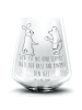 Mr. & Mrs. Panda Cocktail Glas Hase Igel mit Spruch in Transparent