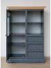 Feldmann-Wohnen Vitrine Belluno Elegante Kiefer Natur / Kiefer weiß lackiert 89 / 44 / 130cm
