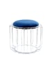 Kayoom Beistelltisch Pouf Comfortable 110 in dunkelblau - silber