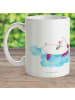 Mr. & Mrs. Panda Plastikbecher Einhorn Verliebt ohne Spruch in Weiß