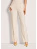 MADELEINE Weite Schlupfhose mit Biesen in perlweiß