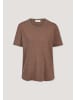 Hessnatur Streifen T-Shirt Relaxed in mocca