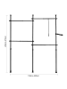SoBuy Kleiderständer in Schwarz - (B)138-235 x (H)200-270cm