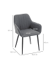 HOMCOM Esszimmerstühle-59,5L x56,5B x 81L cm-Dunkelgrau