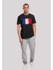 F4NT4STIC T-Shirt Frankreich Flagge France distressed in schwarz