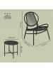 SONGMICS Gartenmöbel-Set Feliks in Tintenschwarz - (B)74 x (H)78 x (T)68 cm