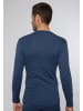 Ammann Unterhemd / Shirt Langarm Jeans Feinripp in Blau