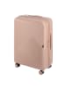Wittchen Medium suitcase and cosmetic case with a striped design in Pastelpink