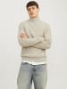 Jack & Jones Strickjacke mit Viertelreißverschluss in White Melange
