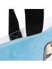 Mr. & Mrs. Panda Damen Schultertasche Pinguin Surfer mit Spruch in Eisblau