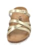Palado Pantoletten Cruisi Premium Leather in Gold Metallic