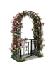 relaxdays Rosenbogen "Tor" in Schwarz - (B)114 x (H)206 x (T)50 cm