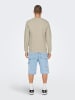 Only&Sons Basic Sweatshirt Langarm Pullover ohne Kapuze ONSCERES in Beige-2