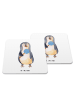 Mr. & Mrs. Panda Untersetzer für Gläser Pinguin Lolli ohne Spruch in Weiß