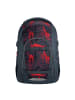 Coocazoo Schulrucksack MATE "Broken Black" 3-tlg. in Schwarz/Rot