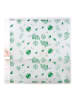 relaxdays Duschrollo Blätter in Weiß/Grün - (B)160 x (H)240 cm