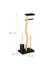 relaxdays WC Garnitur in Schwarz/ Natur - (B)30 x (H)80 x (T)20 cm