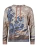 Betty Barclay Feinstrickpullover mit Lurexfaden in Beige/Blau