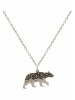 Gemshine Halskette mit Anhänger Bär und Nacht in silver coloured