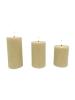 relaxdays 3 x LED Kerzen in Beige