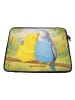 Mr. & Mrs. Panda Laptop Tasche Wellensittich Liebe Design ohne S... in Weiß
