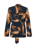 Mart Visser Hannah Blazer mit Print, Schwarz/Gold