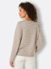 creation L V-Shirt in braun-ecru-geringelt