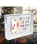 Mr. & Mrs. Panda Schneerahmen Pinguin Pommes mit Spruch in Grau Pastell