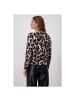 monari Pullover in milk chocolate gemustert