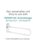 RIDDER WC-Papierhalter für WC-Aufstehbügel Tim weiß