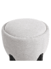 Beliani Pouf ARCHIE in Grau/Schwarz - (W) 47 x (H) 48 x (L) 47 cm