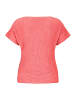 Betty Barclay Strukturshirt mit U-Boot-Ausschnitt in Hot Coral