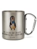 Mr. & Mrs. Panda Tasse Pinguin Lolli mit Spruch in Silber