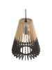 Beliani Pendelleuchten CAVALLA in Schwarz/Braun - (W) 30 x (H) 35 x (L) 30 cm