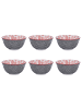 Butlers Schale ORNAMENTS 6er-Set in Schwarz / Rot