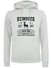 F4NT4STIC Hoodie Reindeer Aviation Retro Christmas Sign in grau meliert