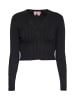 Swirly Damen Cropped Cardigan in SCHWARZ