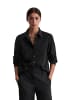 Marc O'Polo Feincord-Langarm-Bluse regular in Schwarz