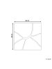 Beliani Wandspiegel COOLE in Gold - (W) 80 x (H) 80 x (L) 4 cm Horizontal