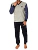 NORMANN Frottee Pyjama Schlafanzug & Bündchen - 82485 in blau