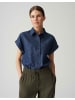 OPUS Oversized V-Kragen Shirt für Damen in blau
