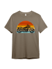 PAULGOS Herren T-Shirt, Retro Biker Shirt in Sand