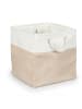 relaxdays 3 x Aufbewahrungskorb in Beige/ Weiß - (B)30 x (H)30 x (T)30 cm